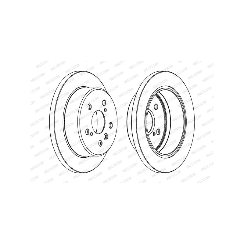 Jeu de 2 disques de frein arrière FERODO DDF1598