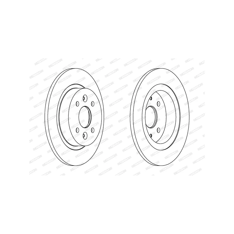 Jeu de 2 disques de frein arrière FERODO DDF1600