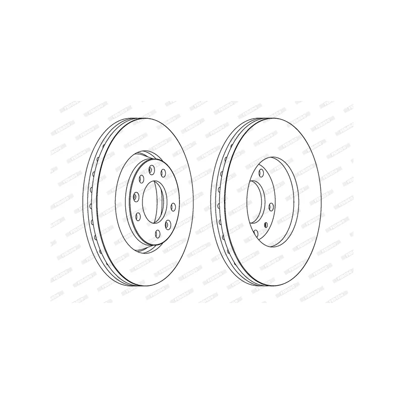 Jeu de 2 disques de frein avant FERODO DDF1601C