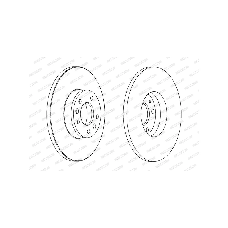 Jeu de 2 disques de frein arrière FERODO DDF1602C