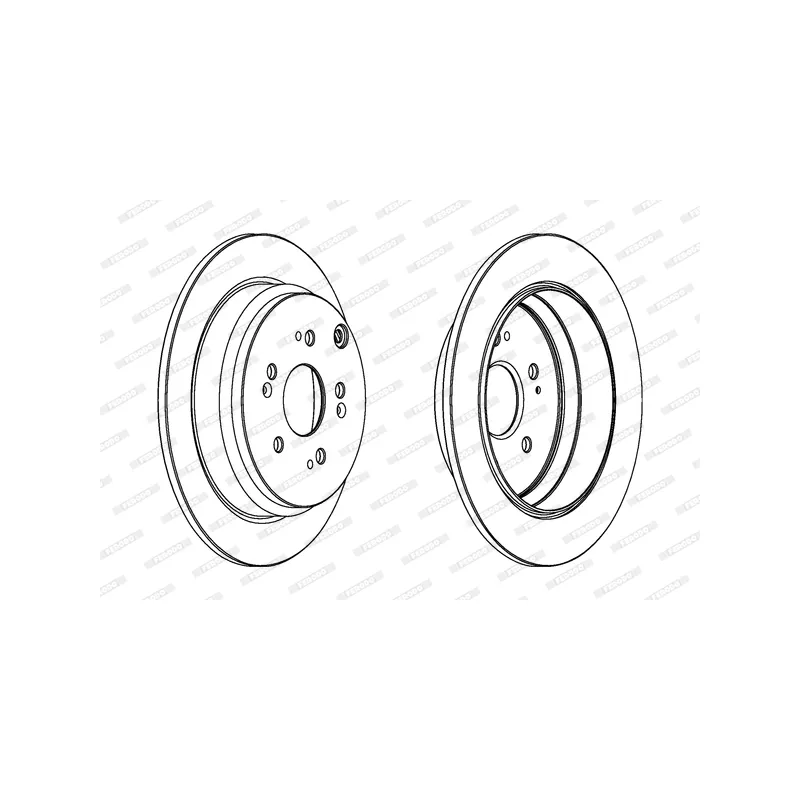Jeu de 2 disques de frein arrière FERODO DDF1608C