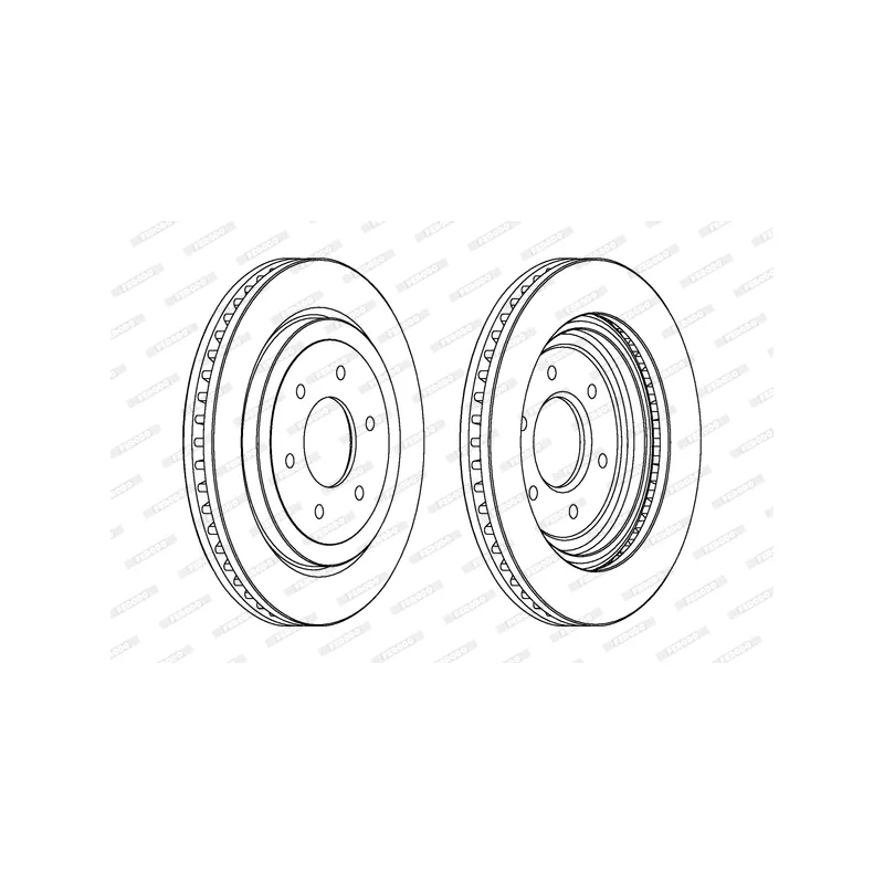 Jeu de 2 disques de frein avant FERODO DDF1611