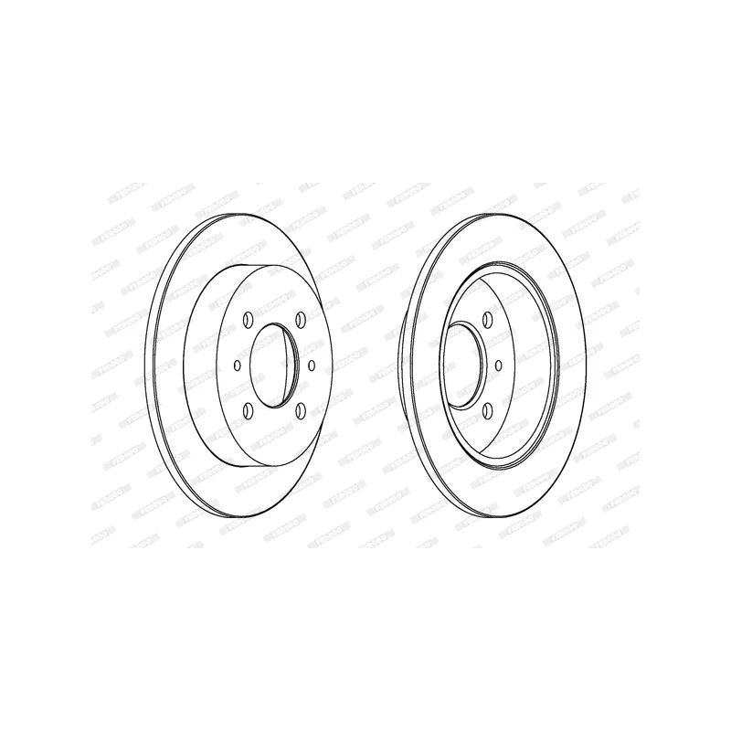Jeu de 2 disques de frein arrière FERODO DDF1613
