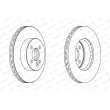 Jeu de 2 disques de frein avant FERODO DDF1617 - Visuel 2