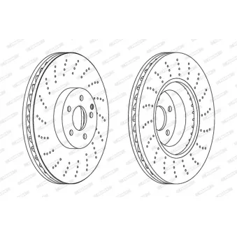 Jeu de 2 disques de frein avant FERODO DDF1637
