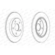 Jeu de 2 disques de frein arrière FERODO DDF1645C - Visuel 2