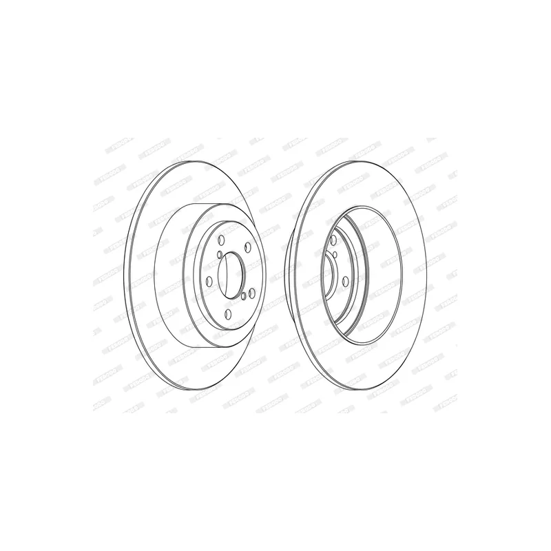 Jeu de 2 disques de frein arrière FERODO DDF1647C