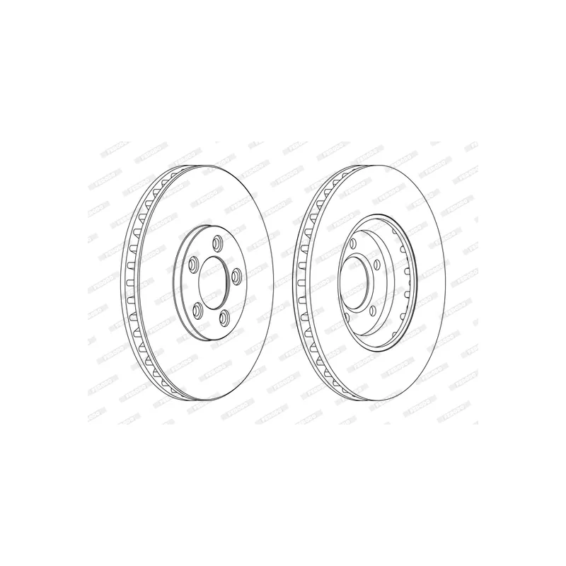 Jeu de 2 disques de frein avant FERODO DDF1648C