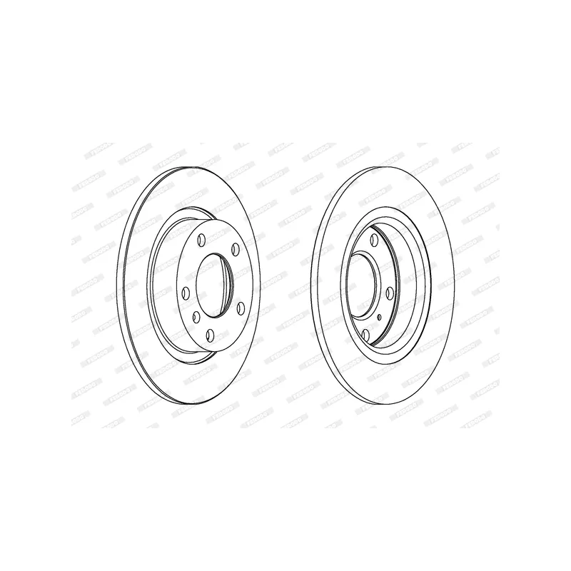 Jeu de 2 disques de frein arrière FERODO DDF1651C