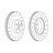 Jeu de 2 disques de frein avant FERODO DDF1662C-1 - Visuel 2