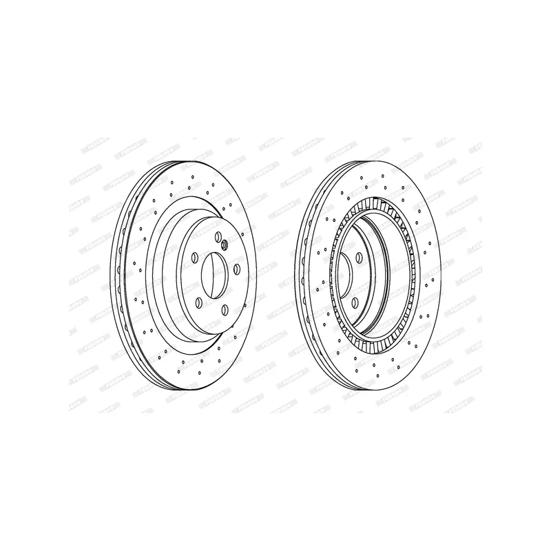 Jeu de 2 disques de frein arrière FERODO DDF1669