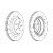 Jeu de 2 disques de frein arrière FERODO DDF1669C-1 - Visuel 2