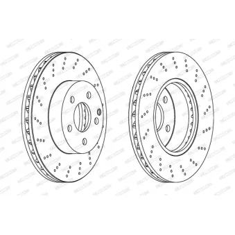 Jeu de 2 disques de frein avant FERODO DDF1693C