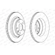 Jeu de 2 disques de frein arrière FERODO DDF1698 - Visuel 2