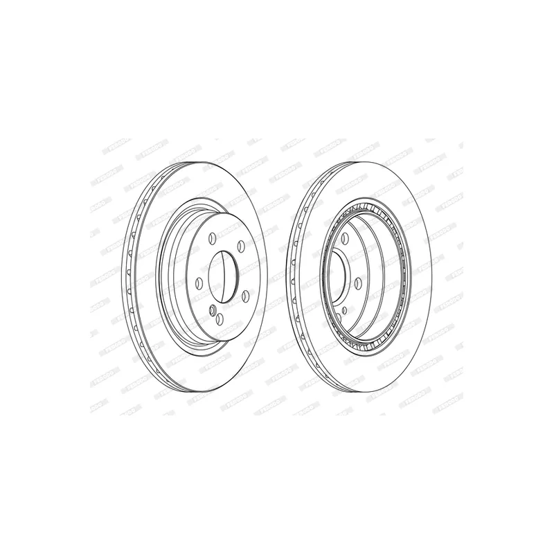 Jeu de 2 disques de frein arrière FERODO DDF1700C