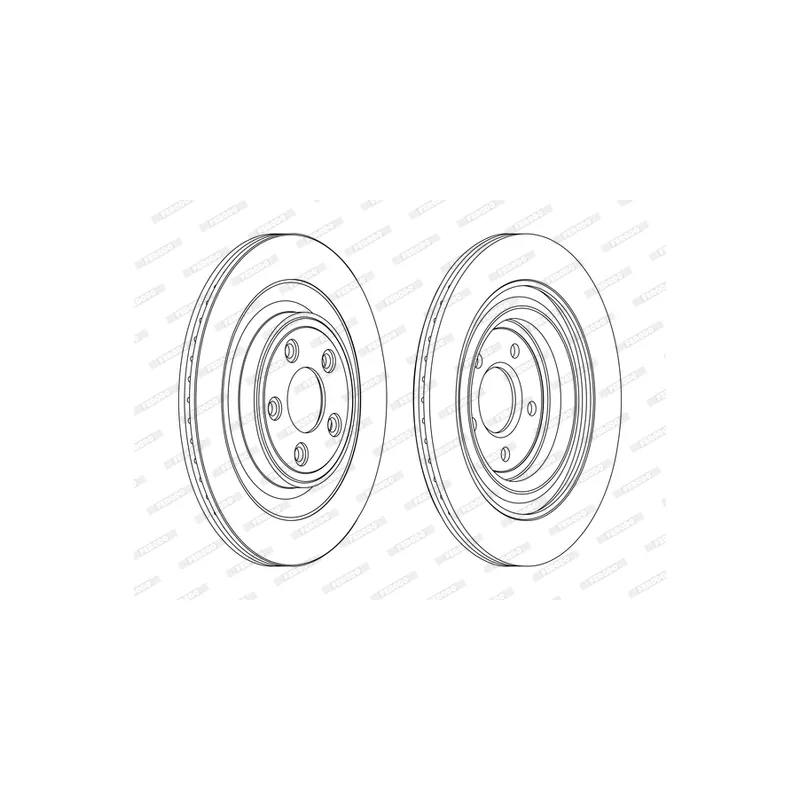 Jeu de 2 disques de frein arrière FERODO DDF1703C