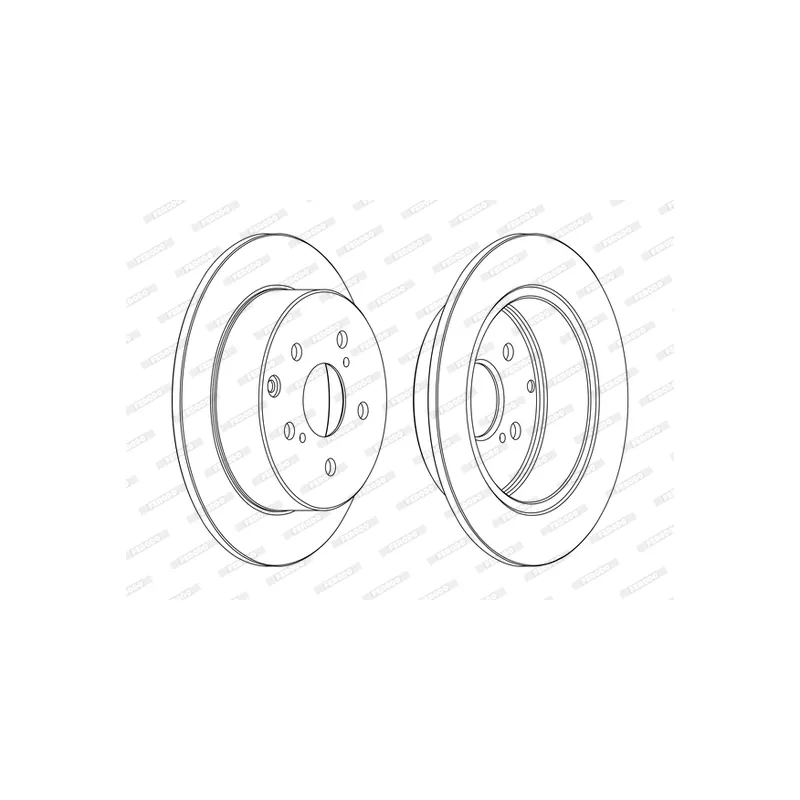 Jeu de 2 disques de frein arrière FERODO DDF1704C