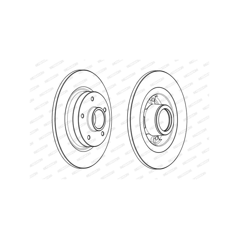 Jeu de 2 disques de frein arrière FERODO DDF1731-1