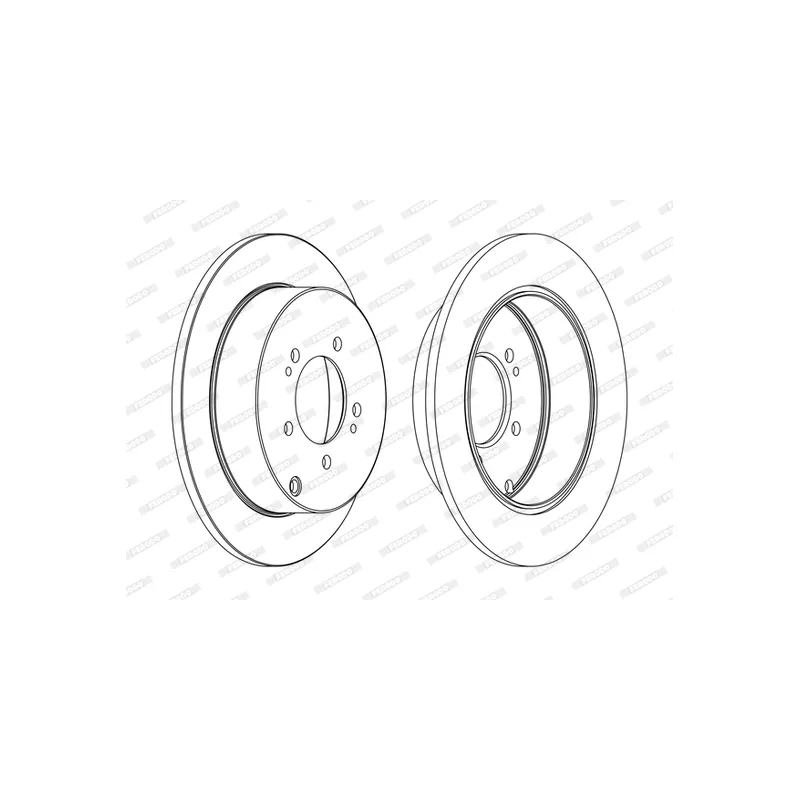 Jeu de 2 disques de frein arrière FERODO DDF1737C