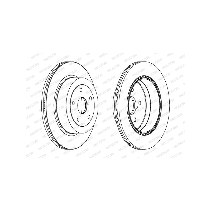 Jeu de 2 disques de frein arrière FERODO DDF1751C-1