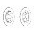 Jeu de 2 disques de frein arrière FERODO DDF1755 - Visuel 2