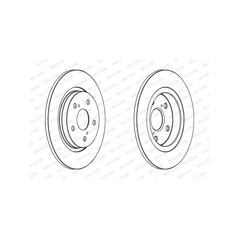 Jeu de 2 disques de frein arrière FERODO DDF1755C