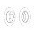 Jeu de 2 disques de frein arrière FERODO DDF1763 - Visuel 2