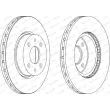 Jeu de 2 disques de frein avant FERODO DDF178 - Visuel 3