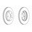 Jeu de 2 disques de frein avant FERODO DDF1789 - Visuel 2