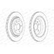 Jeu de 2 disques de frein arrière FERODO DDF1802 - Visuel 2