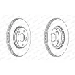 Jeu de 2 disques de frein avant FERODO DDF1814 - Visuel 2