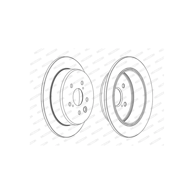 Jeu de 2 disques de frein arrière FERODO DDF1815C