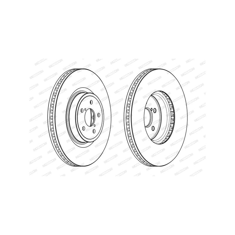 Jeu de 2 disques de frein avant FERODO DDF1841C-1