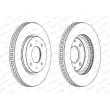 Jeu de 2 disques de frein avant FERODO DDF1845 - Visuel 2
