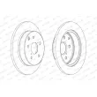 Jeu de 2 disques de frein arrière FERODO DDF1846 - Visuel 2