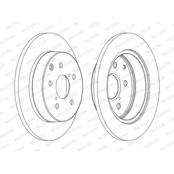Jeu de 2 disques de frein arrière FERODO DDF1846C