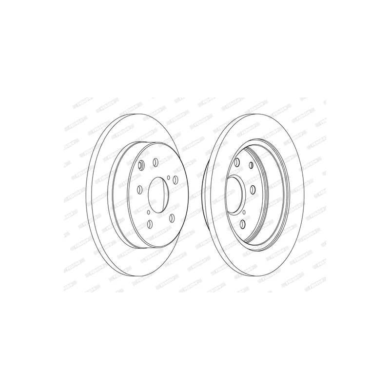 Jeu de 2 disques de frein arrière FERODO DDF1846C