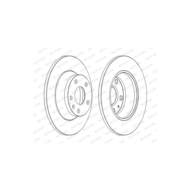 Jeu de 2 disques de frein arrière FERODO DDF1848C