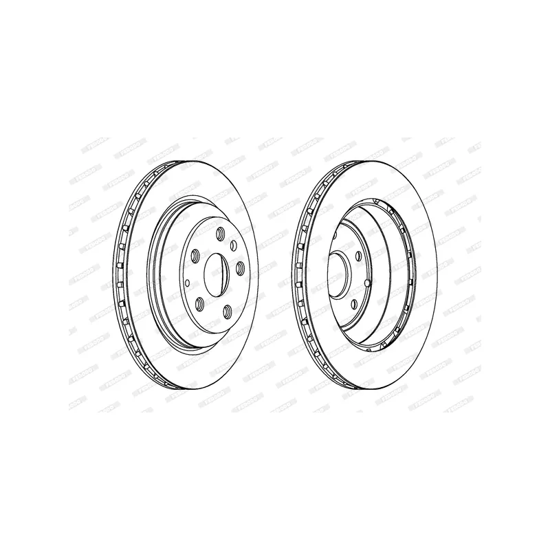Jeu de 2 disques de frein arrière FERODO DDF1855C