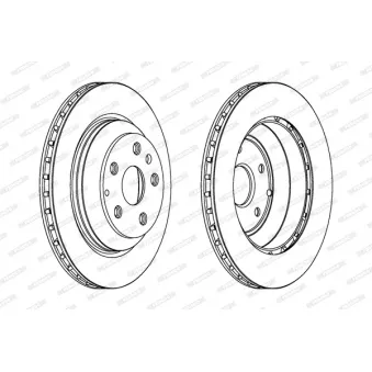 Jeu de 2 disques de frein arrière FERODO DDF1855C-1