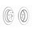 Jeu de 2 disques de frein arrière FERODO DDF1860 - Visuel 2