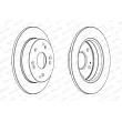Jeu de 2 disques de frein arrière FERODO DDF1861 - Visuel 2