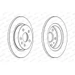 Jeu de 2 disques de frein arrière FERODO DDF1872 - Visuel 2