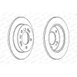 Jeu de 2 disques de frein arrière FERODO DDF1874 - Visuel 2