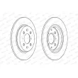 Jeu de 2 disques de frein arrière FERODO DDF1876C - Visuel 2