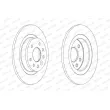 Jeu de 2 disques de frein arrière FERODO DDF1877C - Visuel 2