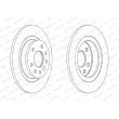 Jeu de 2 disques de frein arrière FERODO DDF1877C - Visuel 3