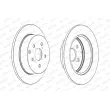 Jeu de 2 disques de frein arrière FERODO DDF1881C - Visuel 2