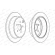 Jeu de 2 disques de frein arrière FERODO DDF1883C - Visuel 2