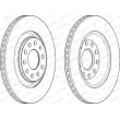 Jeu de 2 disques de frein arrière FERODO DDF1889C - Visuel 2